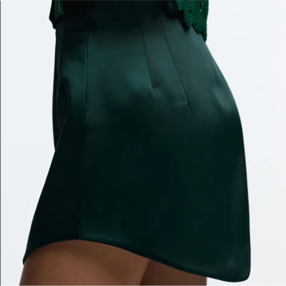 Zara Dark Green Mini Skirt